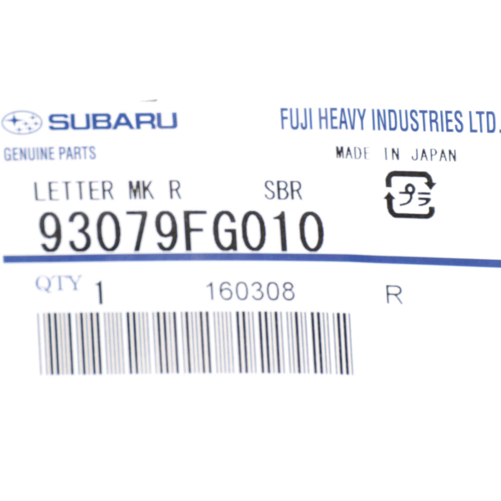 Amazon | スバル93079 fg010レターマーク、1パック | キーケース